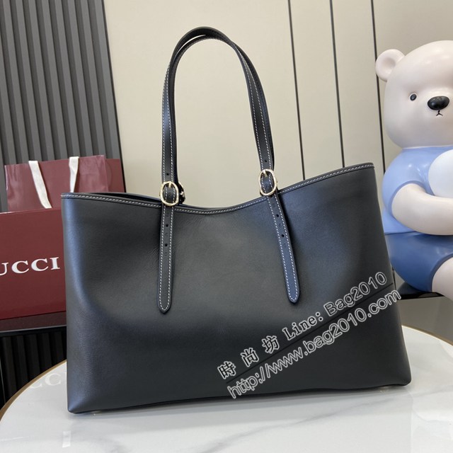 Gucci專櫃古馳最新款購物袋GG圖案條紋織大號肩背包 jh2753型號：815213